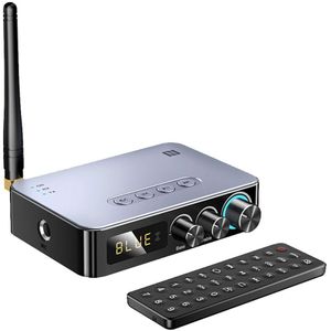 Bluetooth Audio Ontvanger & Zender met afstandsbediening  - Bluetooth 5,1 - 3,5mm Jack/6,5mm Jack/RCA/TF/USB/NFC - M9 - Grijs