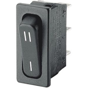 Orbit Electronic Wipschakelaar ON-OFF - 3-pins - 10.5x30.4x32.3mm (bxlxh) - Met Opdruk - 250V - Max. 6A - 1833 - Zwart