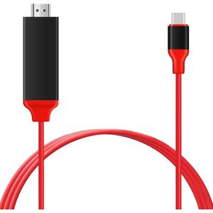 Orbit Electronic® Video Converter - USB-C naar HDMI - 4K 30Hz - 2m - Model: TH - Rood - Geschikt voor Laptops/Notebooks