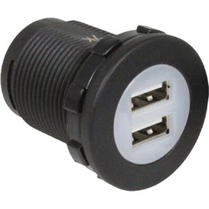 Orbit Electronic® USB stopcontact - 12-24V - 2x USB-A - - 5V 4,2A - YJ-DS2023B - Blauw - Per 1 stuk(s)