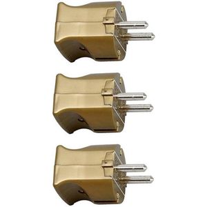 Stekker met Randaarde - 16A 230V - Goud - Per 3 stuks