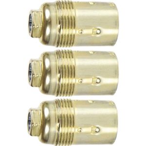 Lamphouder - E14 - Messing - Per 3 stuks