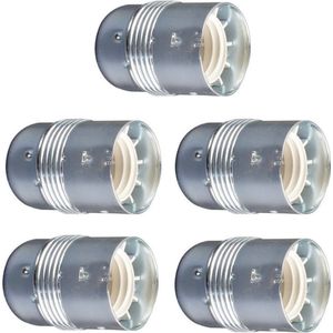 Lamphouder - Glad - E27 - Chroom - Per 5 stuks