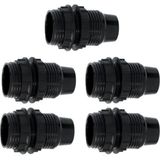 Lamphouder + 2 ringen - E14 - Zwart - Per 5 stuks