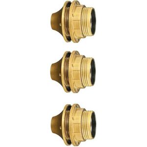 Lamphouder met Kraag + Ring - E27 - Goud - Per 3 stuks