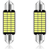 LED - Auto Festoon - Zilver - 2W - 6000K - 600lm - 12V - Kenteken/Interieur Lamp - C5W C10W - 39mm - Per 2 stuks
