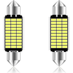 LED - Auto Festoon - Zilver - 2W - 6000K - 600lm - 12V - Kenteken/Interieur Lamp - C5W C10W - 39mm - Per 2 stuks