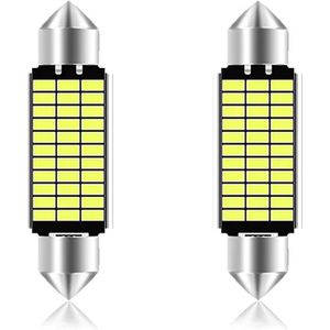 LED Auto Festoon 2W 6000K 600lm 12V - Kenteken/Interieur Lamp - C5W C10W - 41mm - Zilver - Per 2 stuks