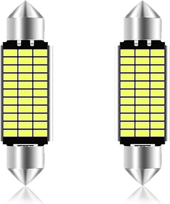 LED Auto Festoon - Zilver - 2W - Kenteken/Interieur Lamp - C5W C10W - 41mm - Per 2 stuks