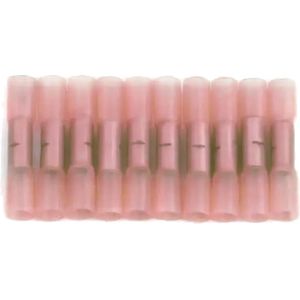 Kabelschoen Doorverbinders met Krimpkous - AWG 16-22 (0.5 mm² - 1.5 mm²) - Rood - Per 10 stuks