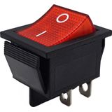 ProRide Wipschakelaar ON-OFF KCD4-202 - 2 Polig - 250V/16A - 30x22mm - Rood zonder controlelampje