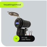 ProRide - 12V USB Lader Motor - Blauw - 1 Poort met Schakelaar/Voltmeter - 5V/2.1A