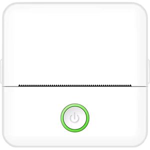Mini Bluetooth Printer + 1x Thermisch Papier Rol - Pocket Printer - Draadloos - Mini Printer Voor Mobiel - X6 - Wit