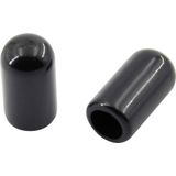 Eindkap 8mm - Rubber - Zwart - 10 stuks