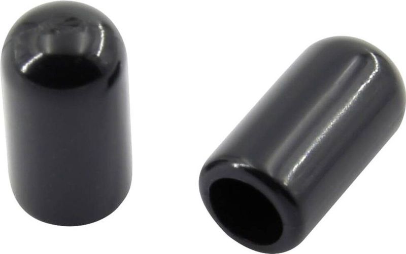 Eindkap 8mm - Rubber - Zwart - 10 stuks