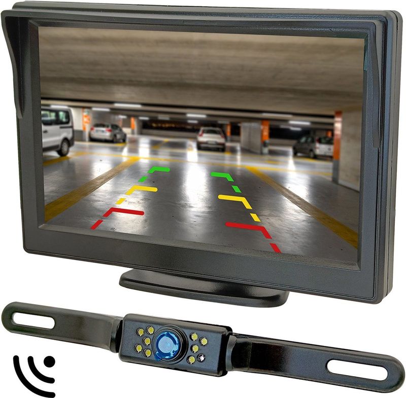ProRide - Draadloze Achteruitrijcamera - 5 inch TFT LCD - Complete set - Geschikt voor auto, vrachtwagen en camper