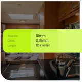 Hittebestendige Tape - Bruin - PTFE Tape - 15mm breed - 10 meter