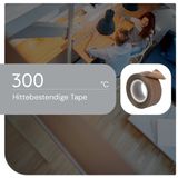 Hittebestendige Tape - Bruin - PTFE Tape - 15mm breed - 10 meter