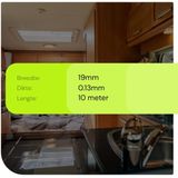 Hittebestendige Tape - Bruin - PTFE Tape - 19mm breed - 10 meter