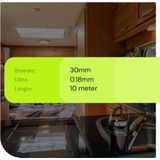 Hittebestendige Tape 300°C - PTFE Tape - 30mm breed - 0.18mm dikte - 10 meter - Bruin