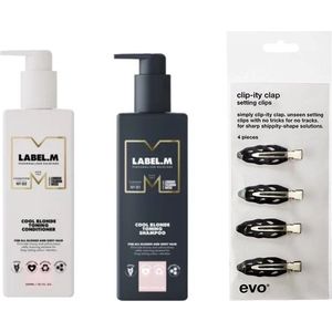 Label M Duo Set - Cool Blonde Toning Shampoo + Conditioner 300ML + WILLEKEURIG Travel Size - 300ML + 300ML