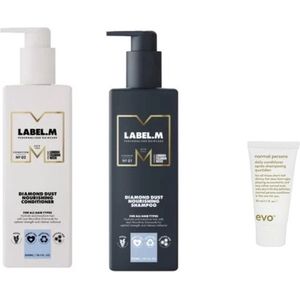 Label M Duo Set - Diamond Dust Nourishing Conditioner + Shampoo + WILLEKEURIG Travel Size - 300ML + 300ML