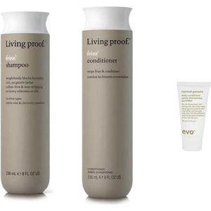 Living Proof Duo Set - No Frizz Conditioner + Shampoo + Gratis Evo Travel Size