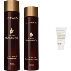 Lanza Healing Oil Duo Set - Lustrous Conditioner + Shampoo + WILLEKEURIG Travel Size