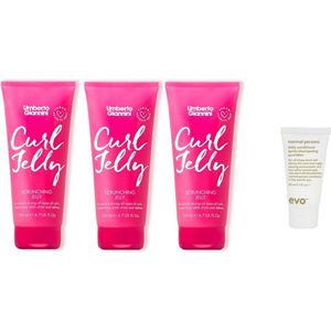 3 x Umberto Giannini Curl Jelly Vegan 200ML + WILLEKEURIG Travel Size - Voordeelset