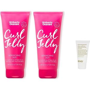 Umberto Giannini Curl Jelly Scrunching Jelly - 2 x 200ML + WILLEKEURIG Travel Size
