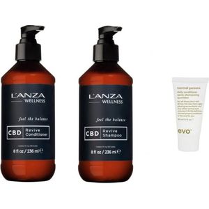 Lanza Duo Set - CBD Revive Conditioner + Shampoo + Gratis Evo Travel Size