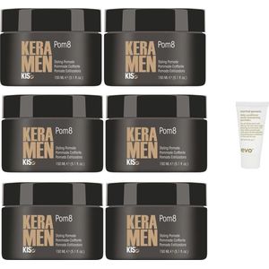 KIS Keramen Pom8 - Styling Pomade 6x150 ml + Willekeurig Gratis Travel Size