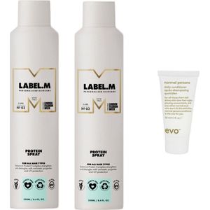 2x Label.M Protein Spray + WILLEKEURIG Travel Size