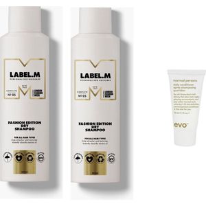 2x Label.M Fashion Edition Dry Shampoo + WILLEKEURIG Travel Size