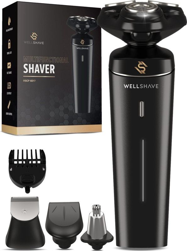 Wellshave 4 in 1 Scheerapparaat Mannen - Met Trimmer & Neustrimmer - Elektrisch Scheerapparaat- Nat en droog - Scheerapparaten - Scheren - Baardtrimmer
