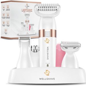 Wellshave 5 in 1 Ladyshaves voor Vrouwen - Scheerapparaat Vrouw - Bikinitrimmer Dames - Trimmer voor Vrouwen & Dames