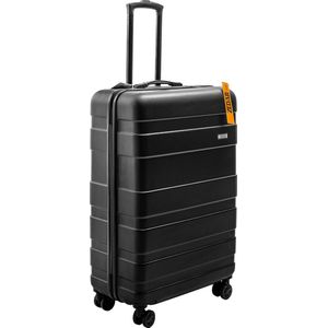 Reiskoffer groot 76x49x27 - 100L - Spinner wielen - Lichtgewicht - TSA Slot - Zedar Onyx Black koffer