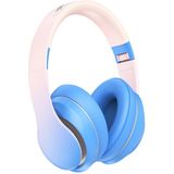AngelTech - Over Ear Kinderkoptelefoon - Draadloos - Blauw of Roze - Volume Begrensd - Inclusief Audiodraad - Met Microfoon