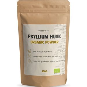 Cupplement - Psylliumvezels Poeder 300 Gram - Psyllium Husk Biologisch - Geen Capsules - Vlozaad - Supplement - Superfood
