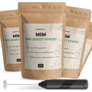 Cupplement - MSM Poeder 60 Gram - Gratis Scoop - MSM Preparaten - Geen Capsules of Tabletten - Puur - Powder - Anti Aging