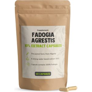 Cupplement - Fadogia Agrestis - 60 Capsules - 10:1 Extract - 500 MG Per Capsule - Vegan