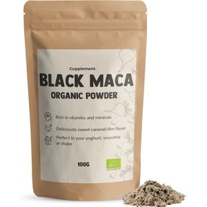 Cupplement - Zwarte Maca Poeder - Biologisch - 100 Gram - Superfood
