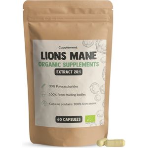 Cupplement - Lions Mane Extract Capsules - Biologisch - 400 MG Per Capsule - 20:1 Extract