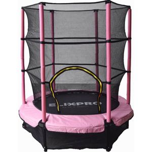 ElixPro Kinder Trampoline - Met veiligheidsnet - Trampoline 140 cm - Roze