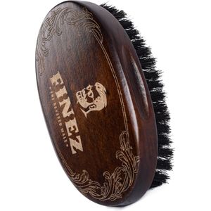Finez Baardborstel handgemaakt van Beukenhout- Combineer met Baardtrimmer voor Perfecte Baardverzorging - Bevordert Baardolie en Baardbalsem Gebruik