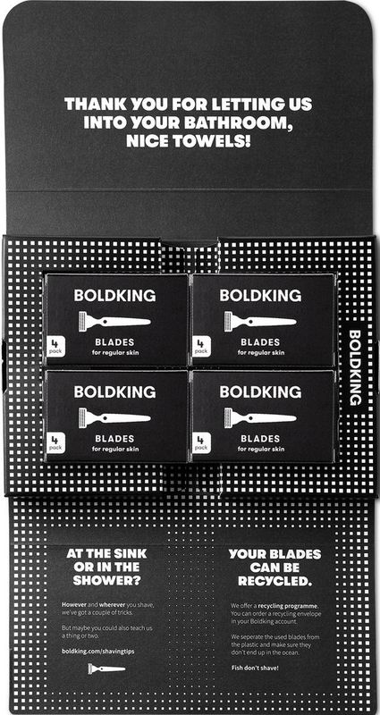 Boldking Value Pack Refill Blades Normale Huid - 16 Scheermesjes - Navulmesjes - 16 Stuks