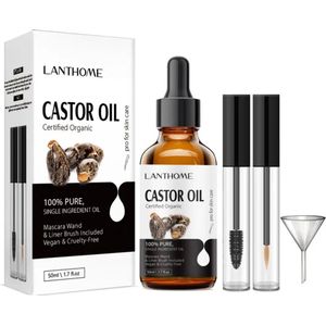 CASTOR OLIE 100% natuurlijk-wimper serum groei-wenkbrauw serum-vollere wimpers en wenkbrauwen-haargroei-baard olie-baard groei-lash lift-brow lamination kit-50 ml