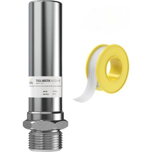 Tool Meister WSD18 Waterslagdemper 1/2 schroefdraad - Voor Wasmachine/Kraan/ed. - met Afdichtingstape - Verchroomd
