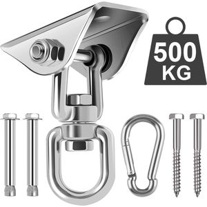 Plafondhaak - Ophangen bokszak schommel en hangstoel - Ophangsysteem - Ophanghaak - Plafondbeugel - RVS – 500kg tilgewicht