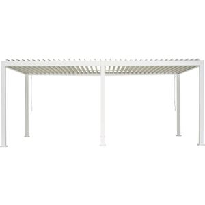 NOVUM Mirador CLASSIC Overkapping - 300 x 600 cm - Wit - Weerbestendig en Luxe uitstraling - Vrijstaande Aluminium Terrasoverkapping - Perfect te gebruiken als Tuinprieel/Carport/Veranda/Pergola